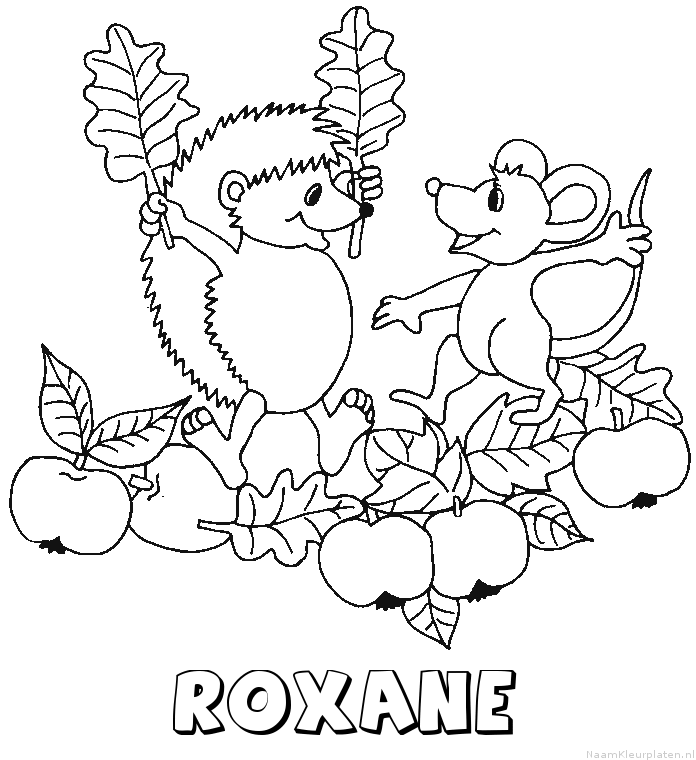 Roxane egel kleurplaat