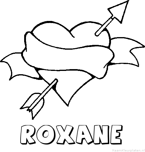 Roxane liefde kleurplaat