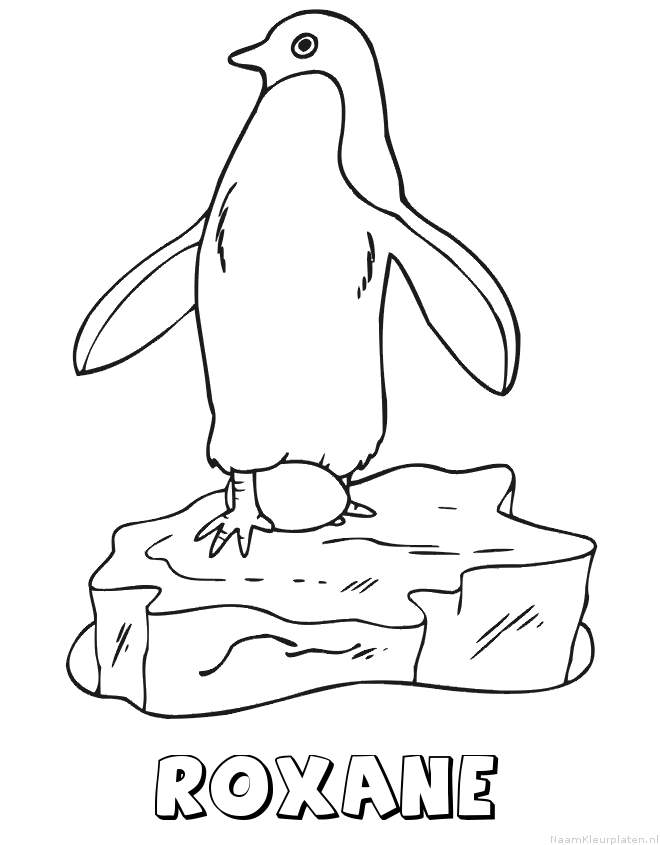 Roxane pinguin kleurplaat