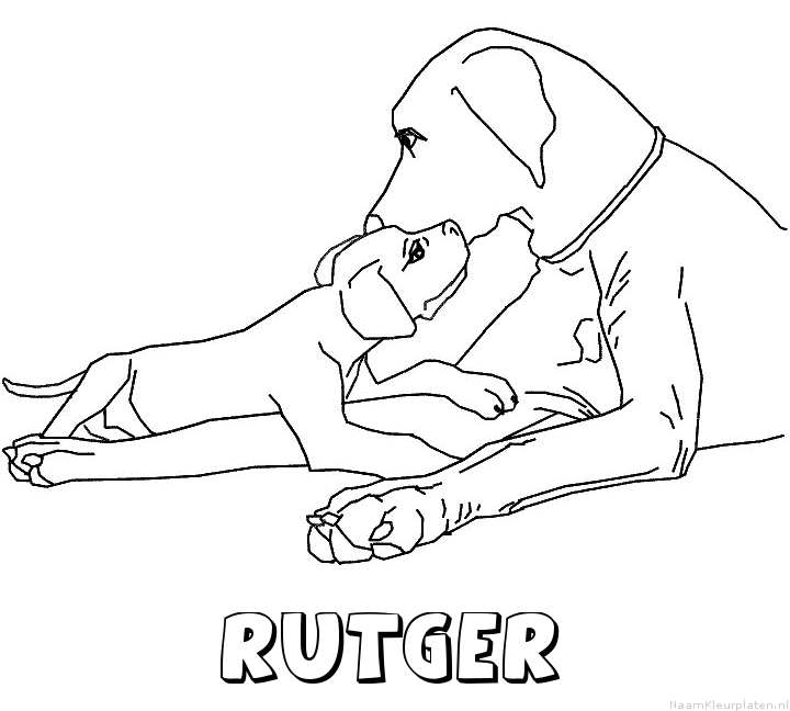 Rutger hond puppy kleurplaat