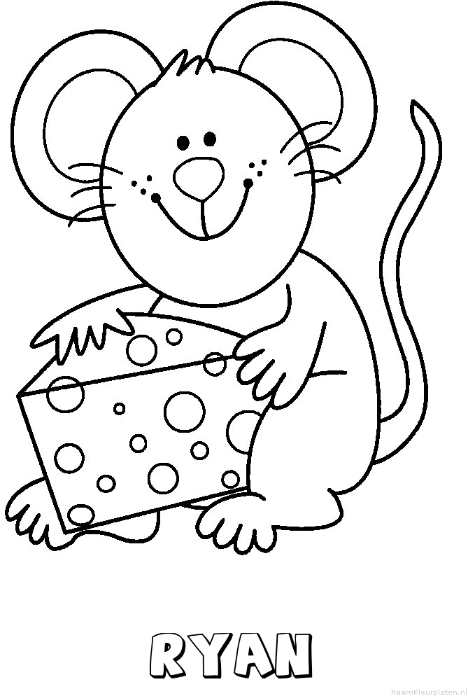 Ryan muis kaas kleurplaat