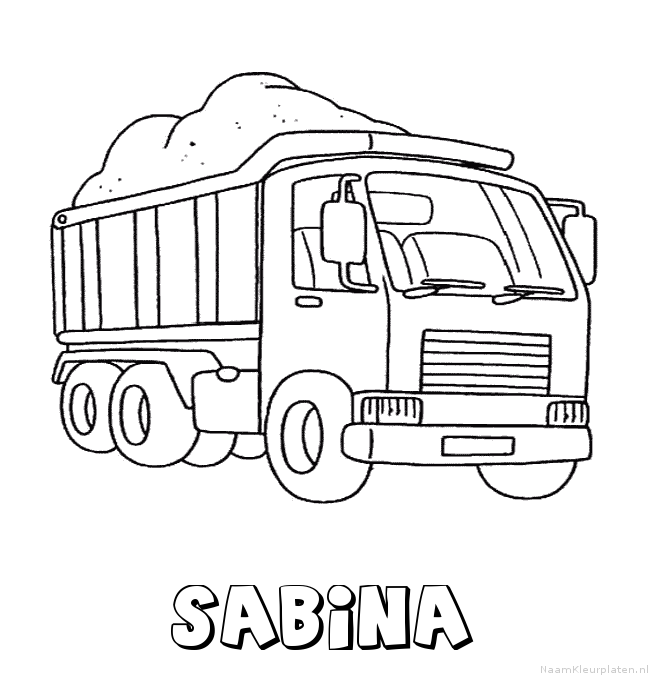 Sabina vrachtwagen kleurplaat