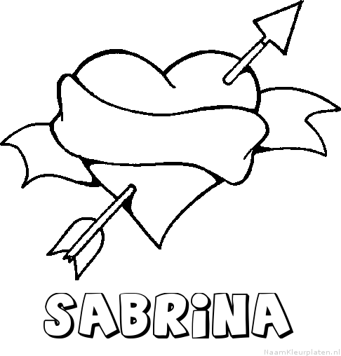 Sabrina liefde kleurplaat
