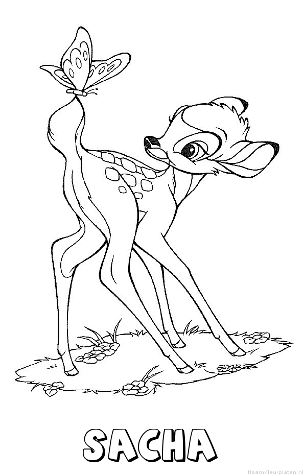 Sacha bambi kleurplaat