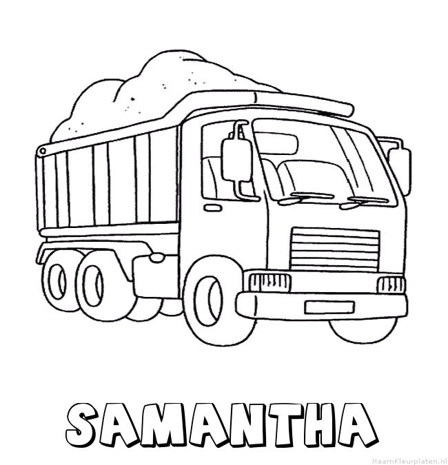 Samantha vrachtwagen kleurplaat