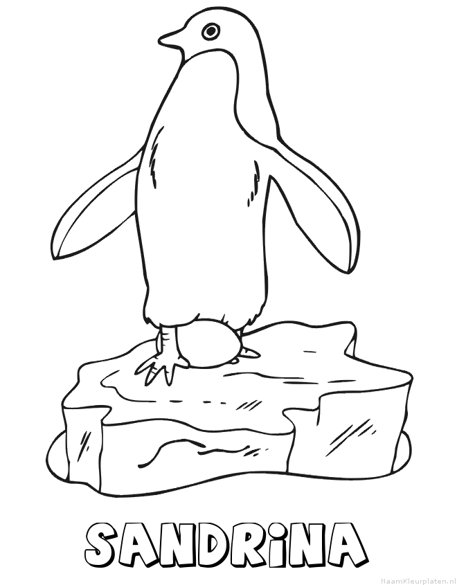 Sandrina pinguin kleurplaat