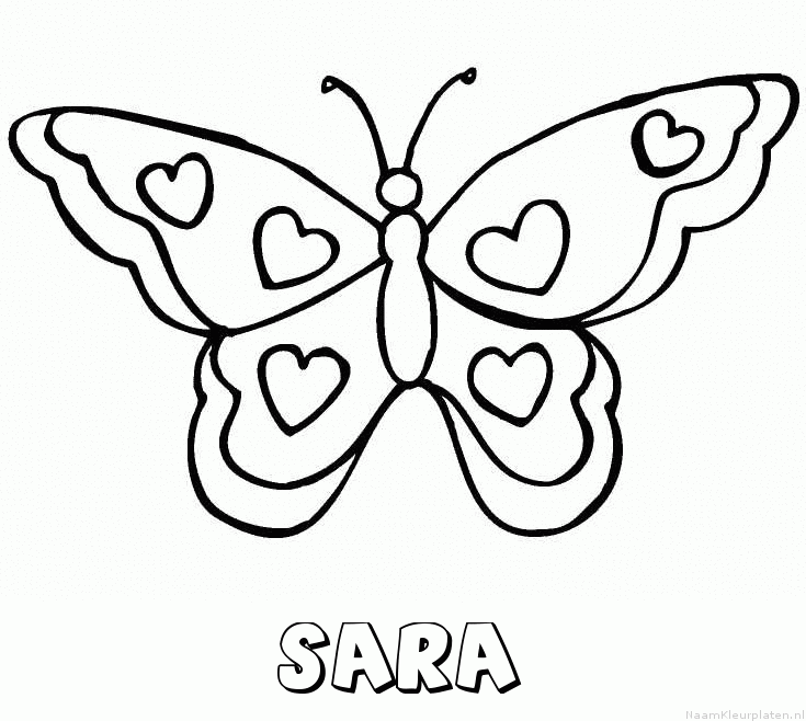 Sara vlinder hartjes
