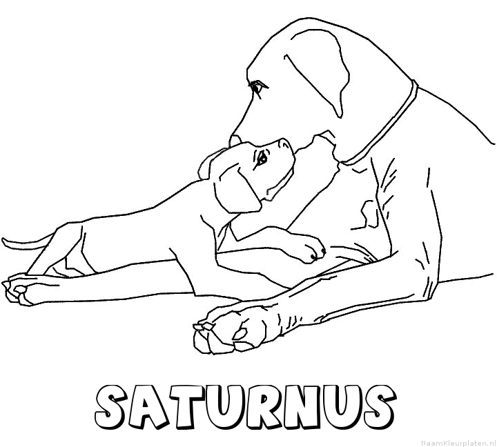 Saturnus hond puppy kleurplaat