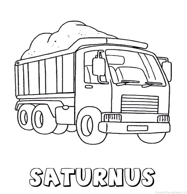 Saturnus vrachtwagen kleurplaat