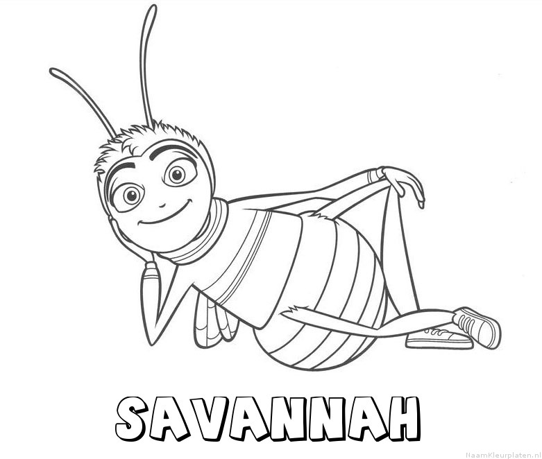 Savannah bee movie kleurplaat