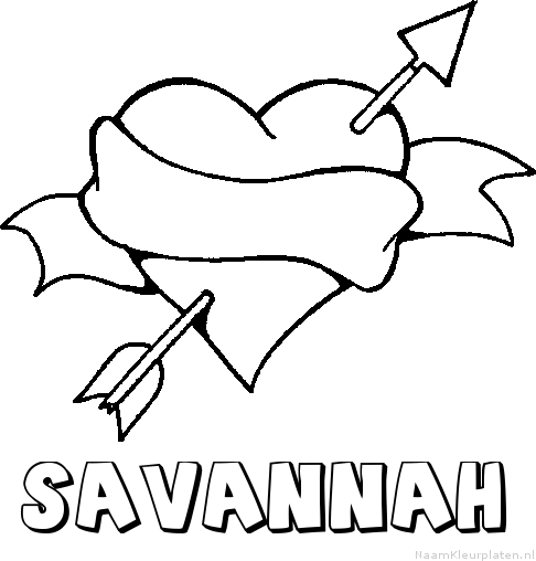 Savannah liefde kleurplaat