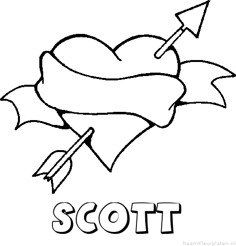 Scott liefde kleurplaat