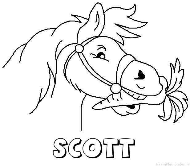 Scott paard van sinterklaas kleurplaat