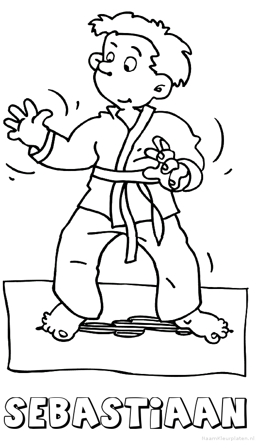 Sebastiaan judo kleurplaat