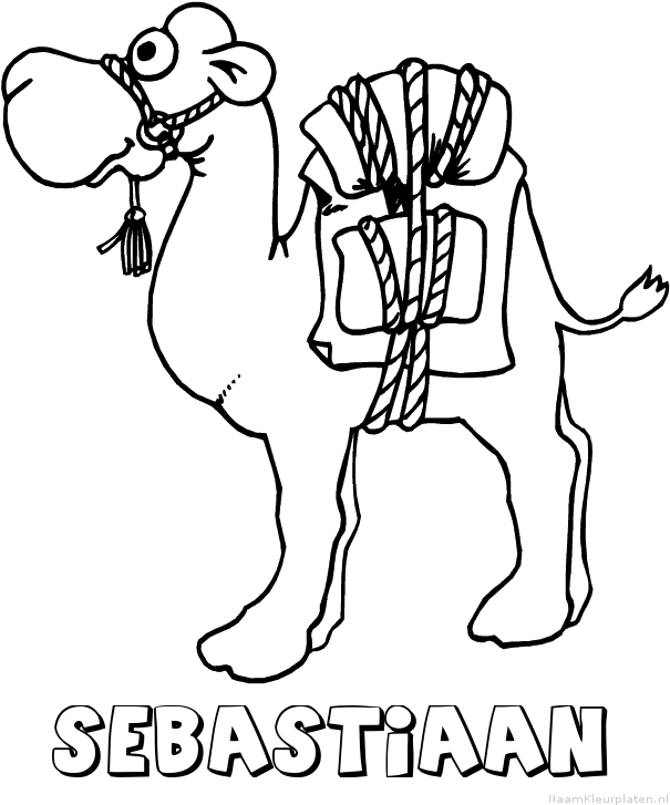 Sebastiaan kameel kleurplaat