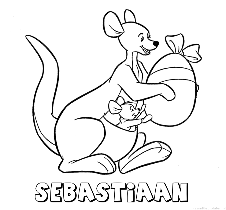 Sebastiaan kangoeroe kleurplaat