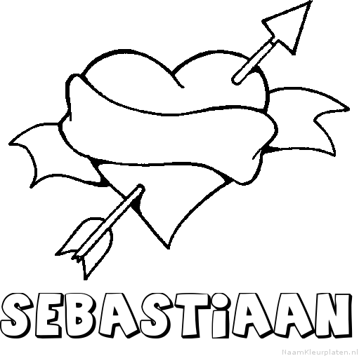 Sebastiaan liefde kleurplaat