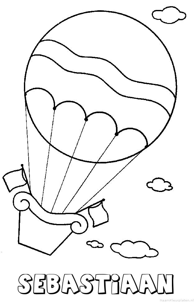 Sebastiaan luchtballon kleurplaat