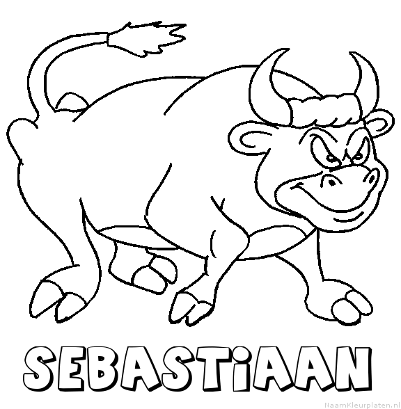 Sebastiaan stier kleurplaat