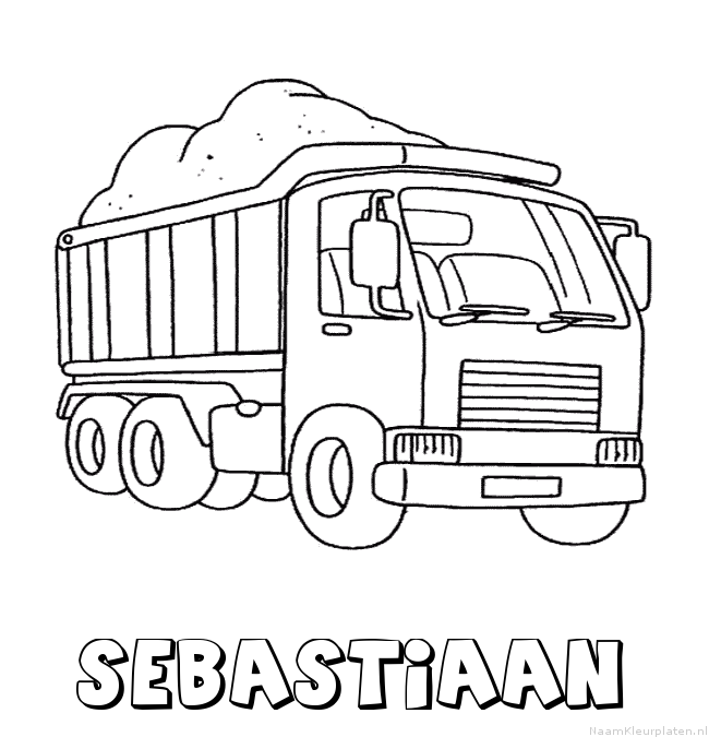 Sebastiaan vrachtwagen kleurplaat