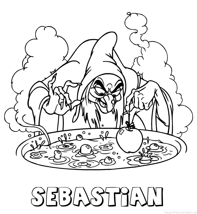 Sebastian heks kleurplaat