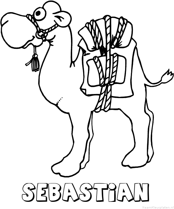 Sebastian kameel kleurplaat
