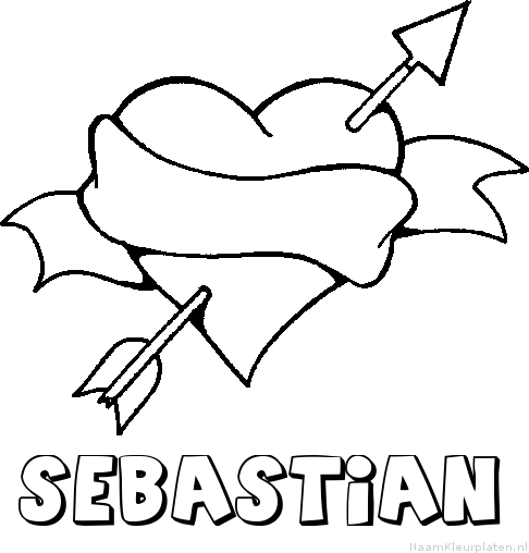 Sebastian liefde kleurplaat