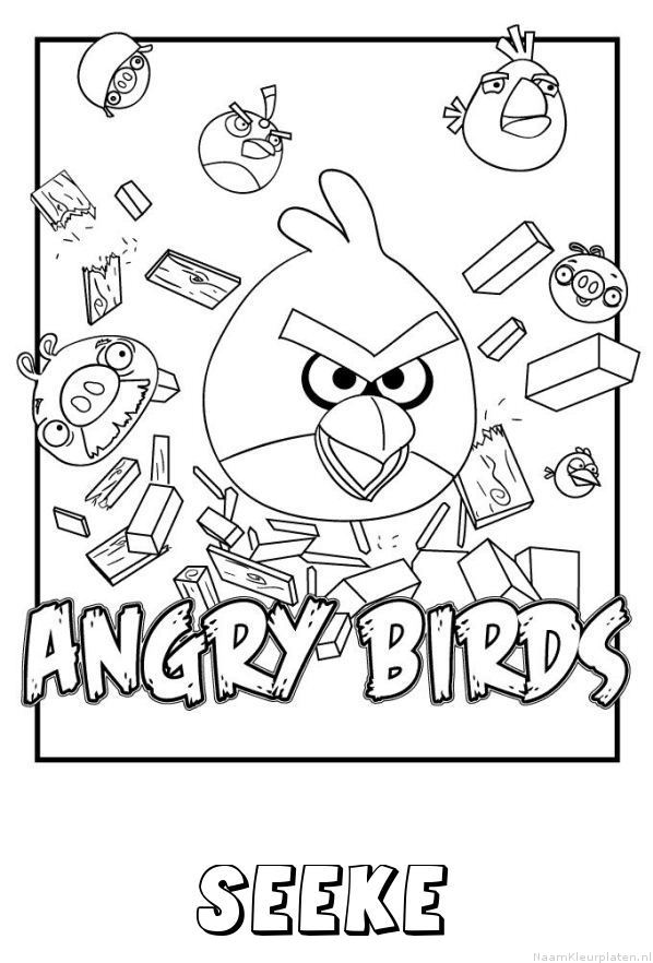 Seeke angry birds kleurplaat