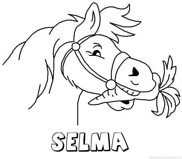 Selma paard van sinterklaas kleurplaat