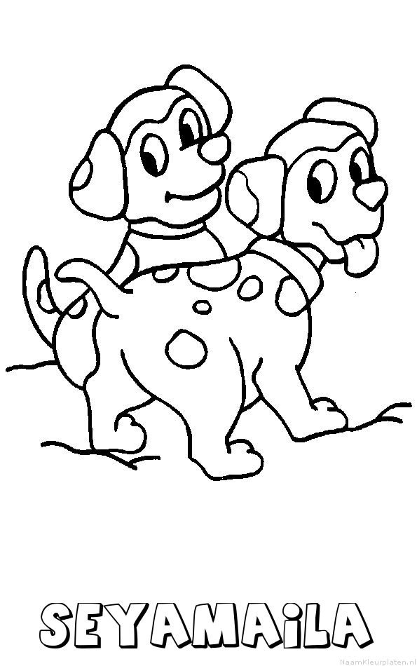 Seyamaila hond puppies kleurplaat