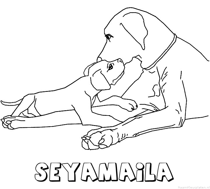 Seyamaila hond puppy kleurplaat