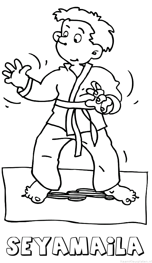Seyamaila judo kleurplaat