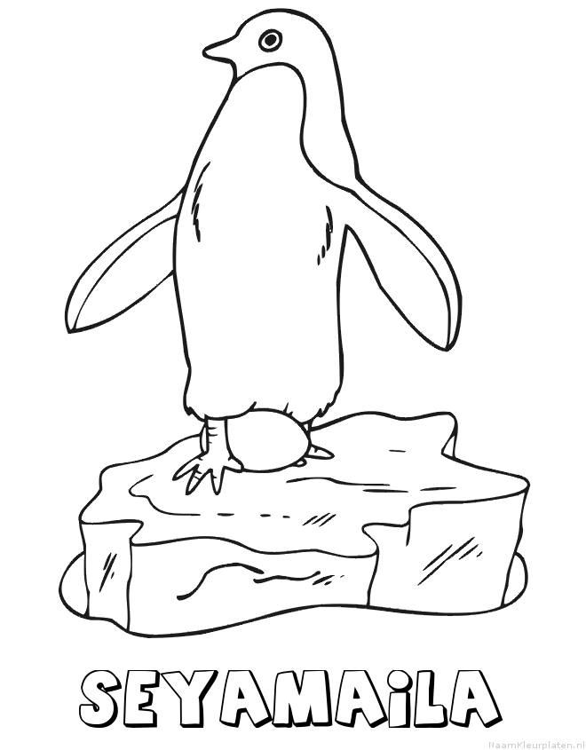 Seyamaila pinguin kleurplaat