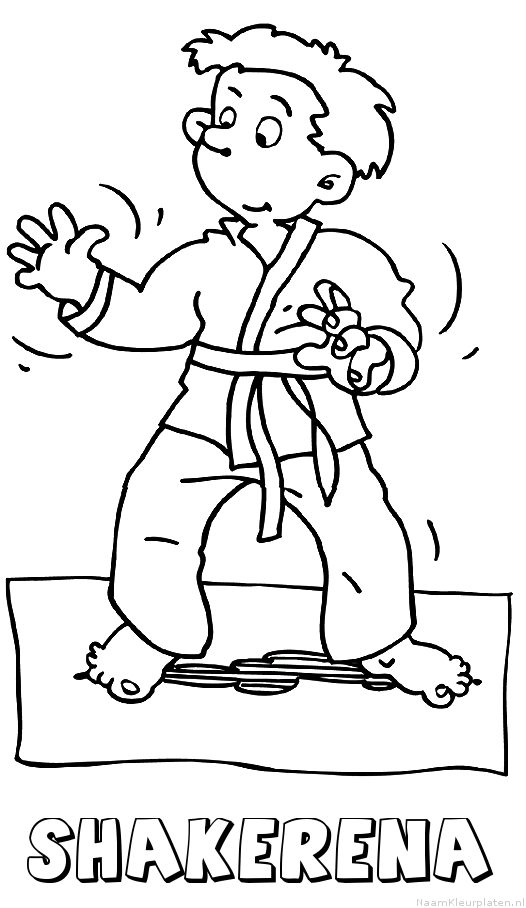 Shakerena judo kleurplaat