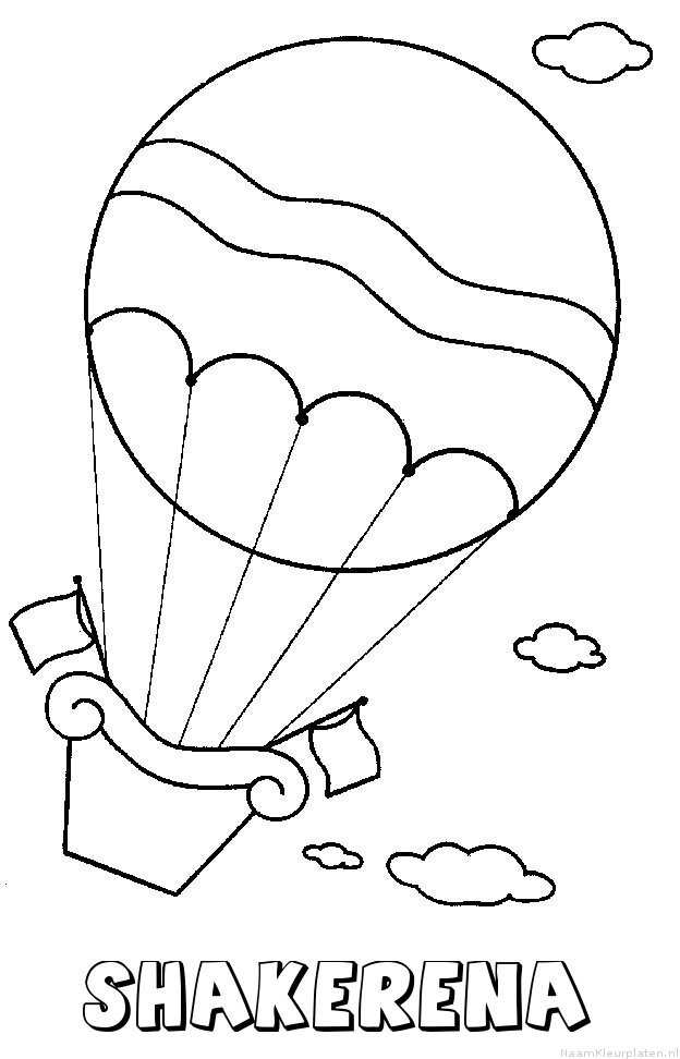 Shakerena luchtballon kleurplaat