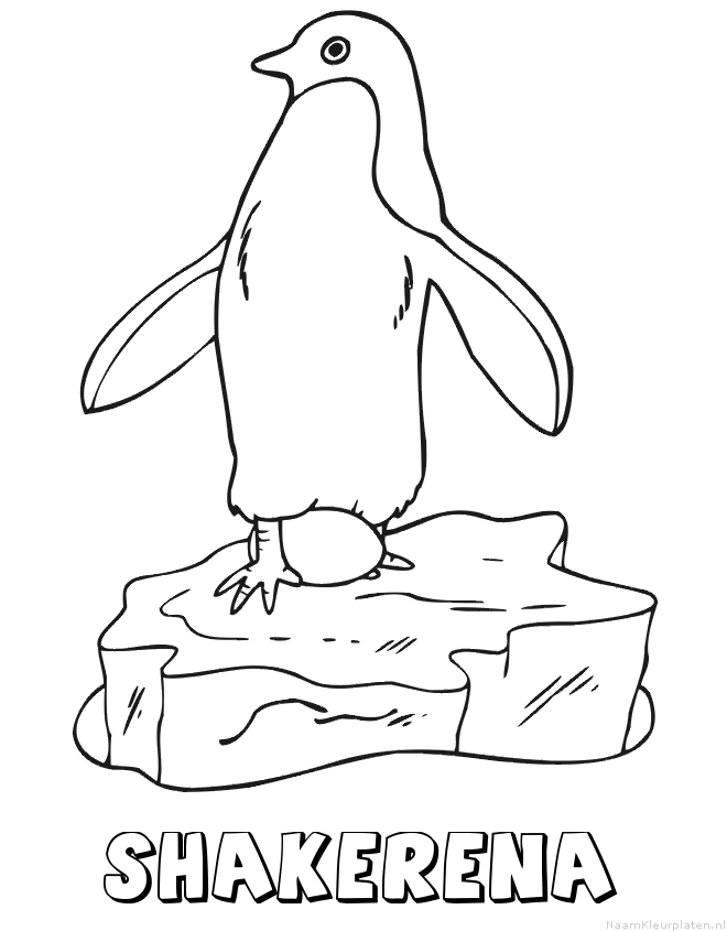 Shakerena pinguin kleurplaat