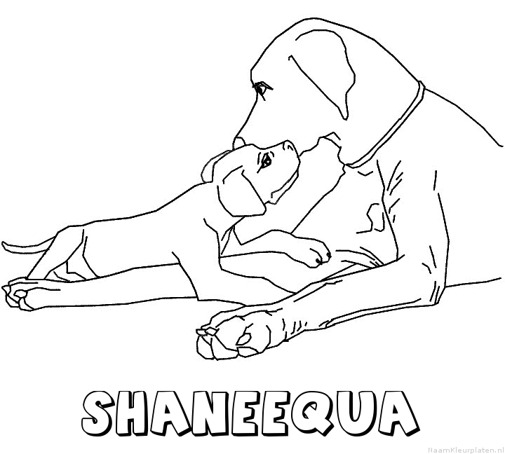 Shaneequa hond puppy kleurplaat
