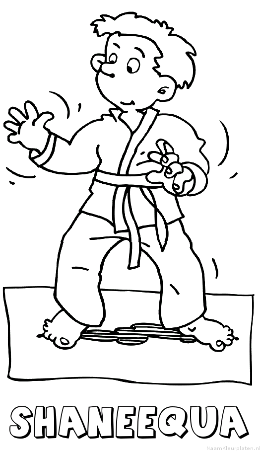 Shaneequa judo kleurplaat