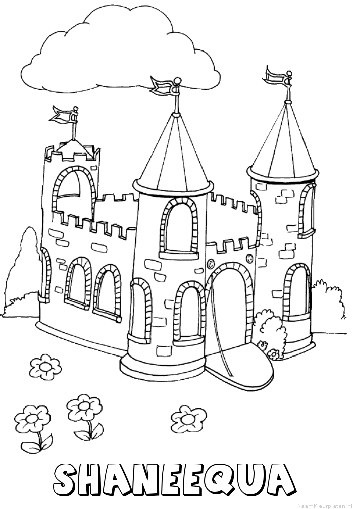Shaneequa kasteel kleurplaat