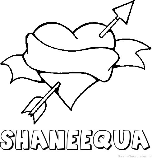 Shaneequa liefde kleurplaat