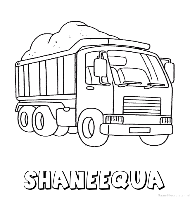 Shaneequa vrachtwagen kleurplaat