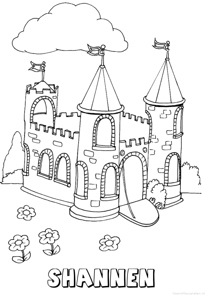 Shannen kasteel kleurplaat