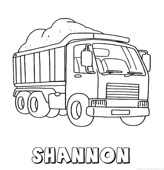 Shannon vrachtwagen kleurplaat