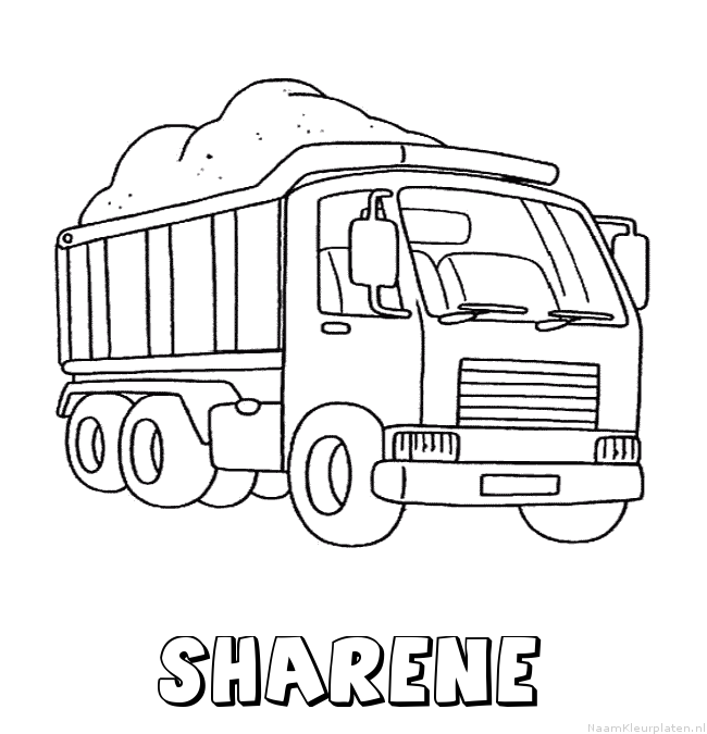 Sharene vrachtwagen kleurplaat