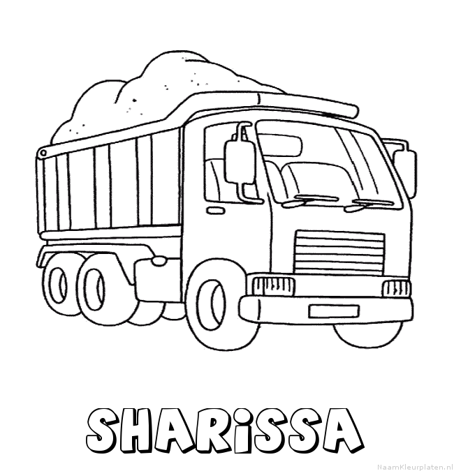 Sharissa vrachtwagen kleurplaat