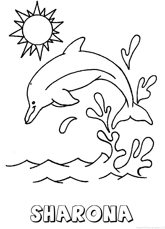 Sharona dolfijn kleurplaat