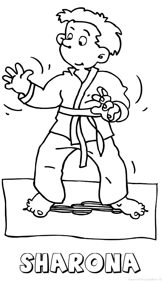 Sharona judo kleurplaat