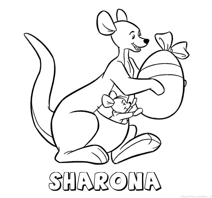 Sharona kangoeroe kleurplaat
