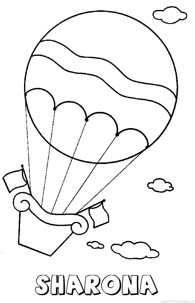 Sharona luchtballon kleurplaat