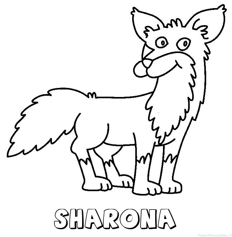 Sharona vos kleurplaat